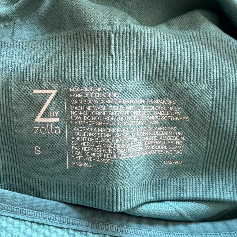 Z by Zella athletica athletic sports bra blue green small stretch - Picture 7 of 7